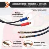 12FT Semi Truck Air Lines Kit, 3-in-1 Air Hoses & ABS Power Line for Semi Truck Trailer Tractor, V952-BKCKQRGTJSHYNJPDRV9