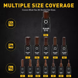 16Pc SAE Hex Bit Impact Socket Set 5/64"-9/16" Allen Socket Set Socket Adapter V465-70072