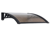 Instahut Window Awning Drainage 0.6mx0.6m Outdoor Brown AWN-DR-06X06-BR