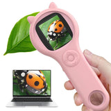 Digital Microscope Handheld 500X Magnifier with LED Light Science Toy for Age 4 V1263-JX-7345