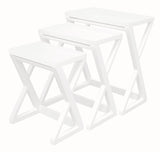 Manhattan Solid Mahogany Timber Nest of Tables - Set of 3 V199-NT300ZWH