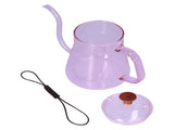 Long Spout Kettle Large Capacity Heat Resistant Easy to Clean Long Mouth Coffee PotPink V1294-YM0714-3118210257911
