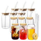 Gominimo 16Oz 12pcs Mason Jar Drinking Glass with Lid and Straw Tumbler Cup Can V227-3720262008171