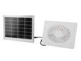 6in Solar Exhaust Fan White Round 8W Solar Panel Fan for Ventilation Cooling Bathroom Kitchen V1294-YM0901-3114250042711