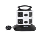 Tower Power Board with 6 Outlets 2X USB A & 2X USB C V196-PT610