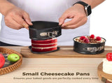 Small Cheesecake Pans, 8 Pcs Mini Springform Pans Set, 4 Inch Round and Heart Shaped Cake Molds, V1370-AZ4-16647