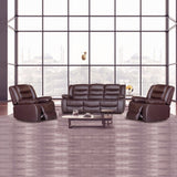 3+1+1 Seater Recliner Sofa In Faux Leather Lounge Couch in Brown V43-SET-FAN-3+1+1-BR