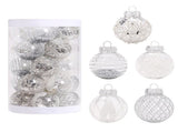 Set of 25 white Christmas tree balls - Christmas tree decoration -max V1237-ZY-203-4297