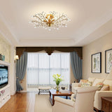 Crystal Chandelier Vintage, 5 Lights, Gold V178-35357