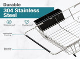 Dish Drying in Sink Expandable Stainless Steel Dish Drainers for Kitchen Counter Dish Dryer V1369-AZ3-W-11243