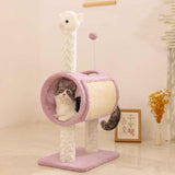 Green Dinosaur-Theme Cat Tree with Tunnel - Multi-Functional Cat Scratching Post and Playhouse V888-ELOSUNG13621