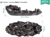Ceramic Incense Stick Holder, Handmade Blackflow Incense Cone Burner, Durable Stick Ash Catcher V1366-AZ2-W-19873