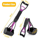 Foldable Dog And Cat Poop Scooper Pet Long Handle Pooper Scooper, Easy To Pick Up Waste, Black & V1188-MS-227-2452