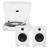 Victrola Automatic Turntable Victrola Tempo Bookshelf Speakers Bundle - White V398-VPT-800-WHT-BUN