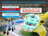 Yellow Whipper Snipper Mower Cordless Grass Trimmer Lawn Cutter Battery Brushcutter V201-CUT0005YL8AU
