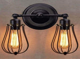 Double Head Wall Sconce Industrial Wire Cage Wall Light Vintage Style Wall Lamp V1294-YM0717-10024090