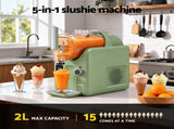Devanti 5in1 Slushie Machine Ice Cream Maker 2L Sage Green SLS-CR02-2L-SGN