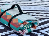 200 x 200 CM Extra Large Thick Waterproof Ultrasonic Picnic Blanket - Colorful Ethnic Pattern V888-ELOSUNG55274-3