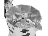 Aluminum Coffee Pot Kettle, Moka Maker for Home Use, Milk Cow Color, 3 Cups, 150ml V1263-JX-3001