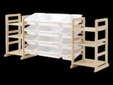 Levede Kids Toy Box Organiser 12 Bins 6 Shelves Display Storage Rack Playroom EA0302-NT-AU
