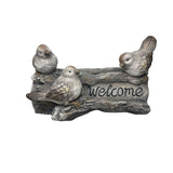 Welcome W 3 Birds Planter W Hole & Plug 38x23cm V637-49451WEL