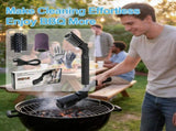 Electric Grill Brush Rechargeable 3-Speed with 180 Degree Adjustable Stainless Steel Head V1188-MS-710-137