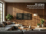 Peel and Stick Wallpaper 45cmx5m/45cmx10m Modern Wood Slat Self Adhesive Contact Paper for Wall V1366-AZ2-W-14941