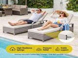 Gardeon Outdoor Chaise Lounge Cushion Lounge Chair Pad Sunbed Mattress Beige OLC-LOUNGE-S-BE