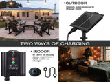 Solar Power 15LED 48FT Festoon String Lights Wedding Party Lights Waterproof V201-W12931718