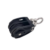 Double Pulley Block Stainless Steel Nylon Marine Rope Runner Kayak Bearing Wire Lifting Swivel Hook V1259-DP01-A-1343