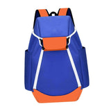 Basketball Backpack, Large Sports Gym Bag with Ball Compartment - Blue Orange V1308-DSZKI-2494-1