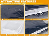 6 Pack Clear Vinyl Zippered Storage Bags for Clothes Sweaters Comforters Blankets Bedding, Durable V1237-ZY00B0DP21TT57