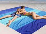Waterproof Sand-Free Beach Mat, Foldable Outdoor Picnic Camping Blanket with Fixing Pegs, Carabiner V1237-ZY-917-036