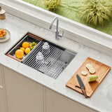 VEVOR 32" Kitchen Sink Undermount Single Bowl Drop-In Basin Stainless Steel Bar V952-QRSSCTXPDC32SORO0V0