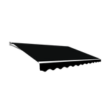 Outdoor Folding Arm Awning Retractable Sunshade Canopy Black 5.0m x 2.5m V63-842781