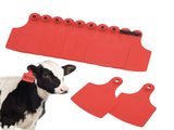 100x Cattle Ear Tags Set - 7.5x10cm XL Red Blank Pig Cow Sheep Livestock Label V238-SUPDZ-39973742510160
