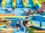 Keezi Inflatable Splash Kids Pool Water Slide Park with Blower 4m x 5.65m IOT-PARK-2747-BU