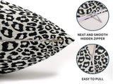 Lime Green White Leopard Print Pillow Covers 18x18 Inch Set of 2 Cheetah Animal Spots Decorative V1189-WXFWAL-20260319-01440