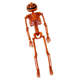 Human Skeleton 35.4in Plastic Realistic Creepy Pumpkin Skeleton for Decoration Prop V1294-YM0901-3115240092011