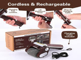 Cordless Electric Grill Cleaning Brush with Rotating Stainless Steel Roller Head, LED Light, 4000mAh V1341-ZY-KHPAF5E2-BLACK