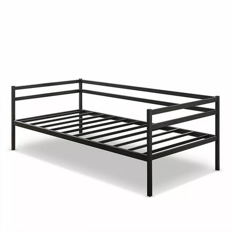 Single Daybed Metal Frame Sofa Premium Black Day Bed Steel Support V63-931491