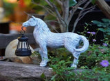 Cute Horse Statue with Solar Lantern Figures for Garden Yard Decoration Art Craft Scul y6322 V1370-AZ4-11715