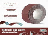 Emery Cloth Roll 20ft Aluminum Oxide Abrasive Sandpaper Roll Assortment Kit Reusable Woodworking V1369-AZ3-W-12602