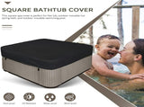 Hot Tub Cover Protector Waterproof Outdoor SPA Cover Cap for Square Hot Tub, V1192-AZ-W-9767