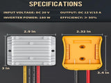 20V to 12V Step-Down Converter for Dewalt Battery, DC Power Adapter, Voltage Reducer Transformer V1188-CYX-DP-376