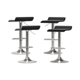 Artiss 4x Bar Stools Faux Leather Chair Black BA-K-509-BK-X4