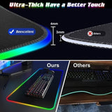 LED Gaming Mouse Pad Large 4 USB Ports RGB Extended Mousepad Keyboard Desk Anti-slip Mat V255-MPAD-RGBUSB