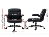 Artiss Executive Office Chair Mid Back Black OCHAIR-G-7023-BK