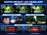 Bright LED Headlamp with Digital Display & Motion Sensor Rechargeable 3500 Lumens Flashlight for V1107-CS-BJGSTD