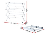 Artiss Clothes Rack Foldable Airer Drying Rack Portable No Assembly Required HANGER-B-10-FLD-GY
